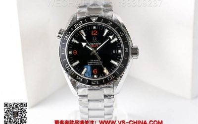 VS廠歐米茄「橙字GMT」海馬600米232.30.44.22.01.001鋼帶腕表縮略圖