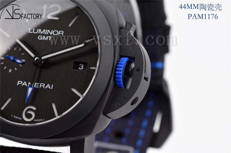 VS廠沛納海pam1176 Bucherer Blue黑化陶瓷限量版插圖5