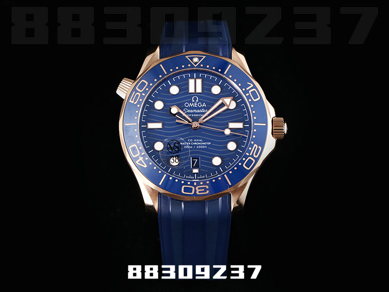 VS廠歐米茄海馬300M玫瑰金藍(lán)款復(fù)刻腕表細(xì)節(jié)深評(píng)插圖