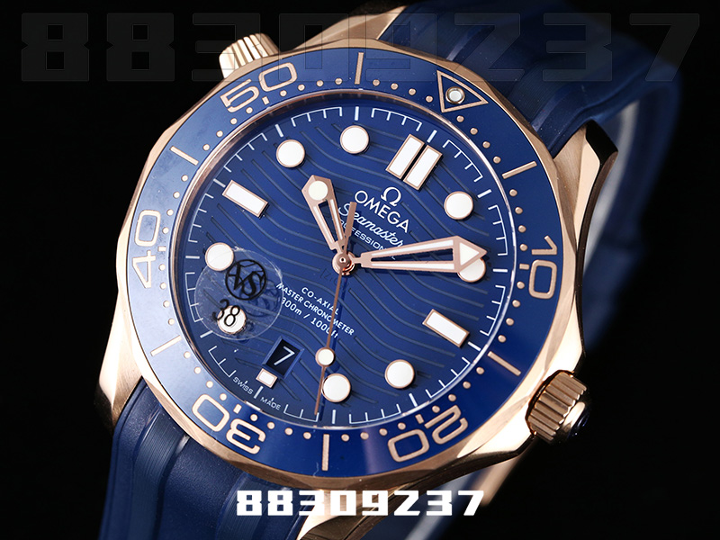 VS廠歐米茄海馬300M玫瑰金藍(lán)款復(fù)刻腕表細(xì)節(jié)深評(píng)插圖2