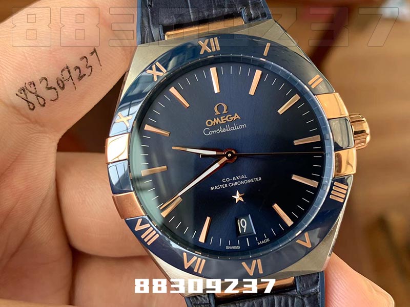 VS廠歐米茄41星座間玫瑰金藍(lán)陶瓷藍(lán)盤款復(fù)刻腕表會不會一眼假-VS手表會一眼假嗎插圖2